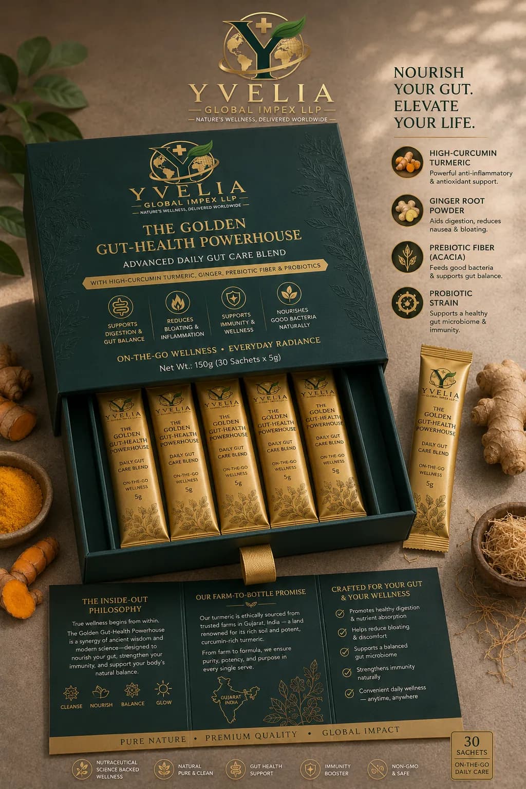 Gift box with single-serve stick packs